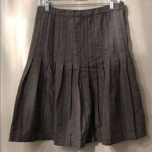 Gray Accordion Pleat Skirt